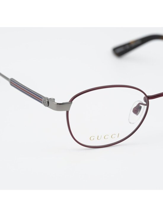 Gucci GG0591OJ 003 Eyeglasses Red / Silver 50mm Oval Frame main image 9